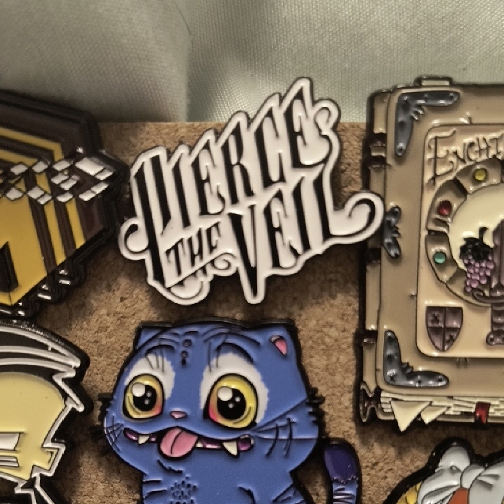 Pierce The Veil White Logo Enamel Pin